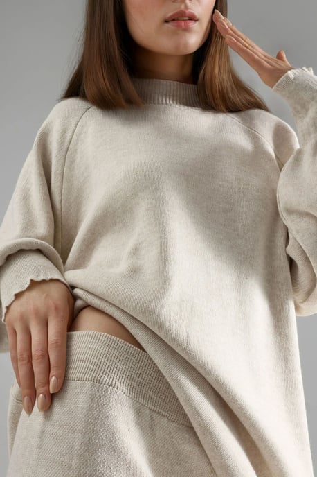 Lockere Passform Pullover- und Hosen-Strick-Set - Image 6