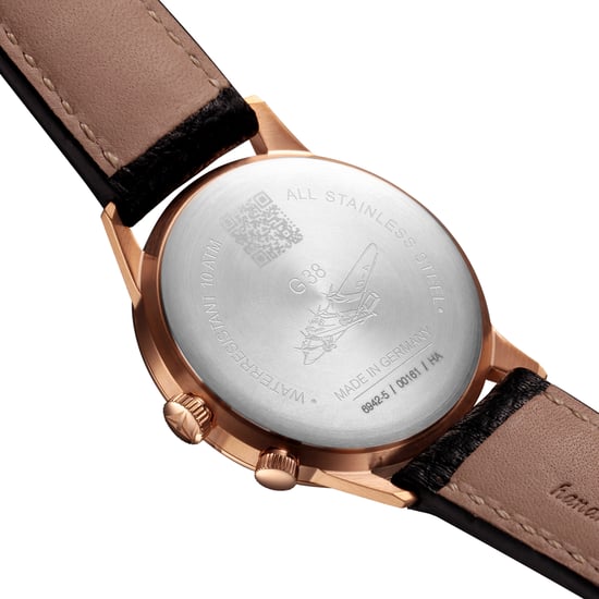 JUNKERS Herren-Quarzuhr der G38-Serie mit schwarzem Lederarmband 6942-5 - Image 3