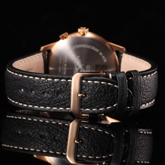 JUNKERS Herren-Quarzuhr der G38-Serie mit schwarzem Lederarmband 6942-5 - Image 4