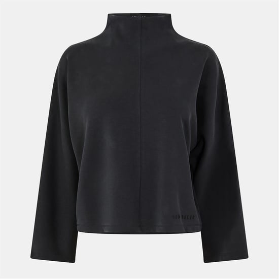 Damen Ted Baker Cupro Lässiges Sweatshirt mit Mock Neck in Schwarz - Image 1