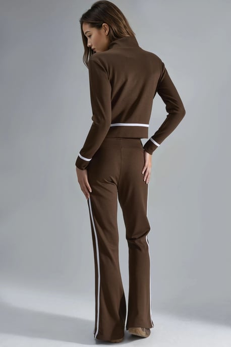 Modal Touch Reißverschluss-Sweatshirt & Schlabberhosen-Set mit Glockenform - Image 3