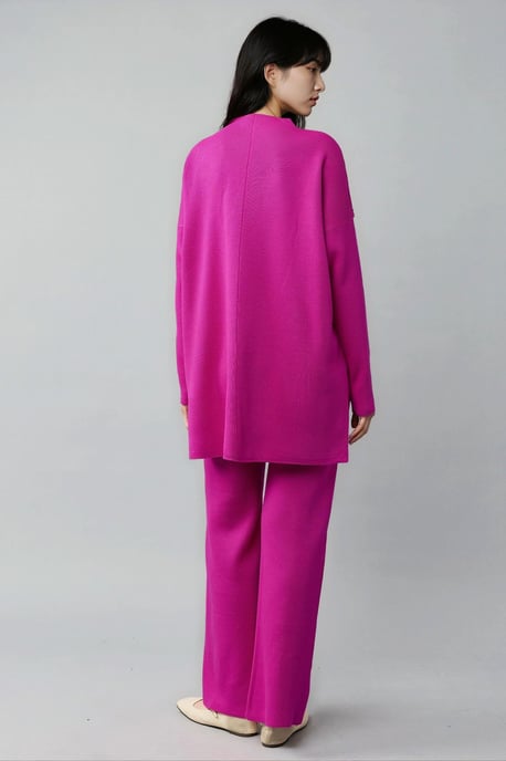 Rippstrick-Set mit Basic-Pullover und Hose - Image 2
