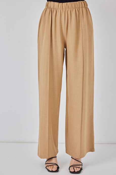 V-Ausschnitt Cardigan und Weite Hosen Set - Image 5