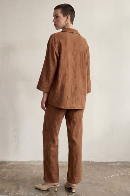 Musselin-Stoff Zweiteiliges Set mit Hemd & Hose - Image 3