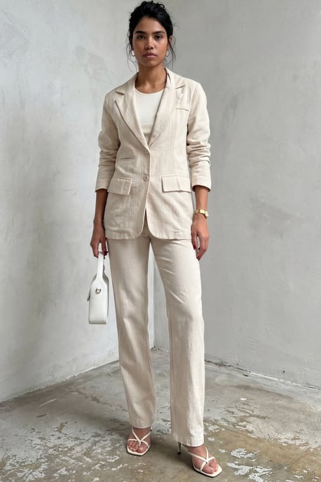 Jacke mit Knopfkragen und zwei-teiliger Set - Image 1