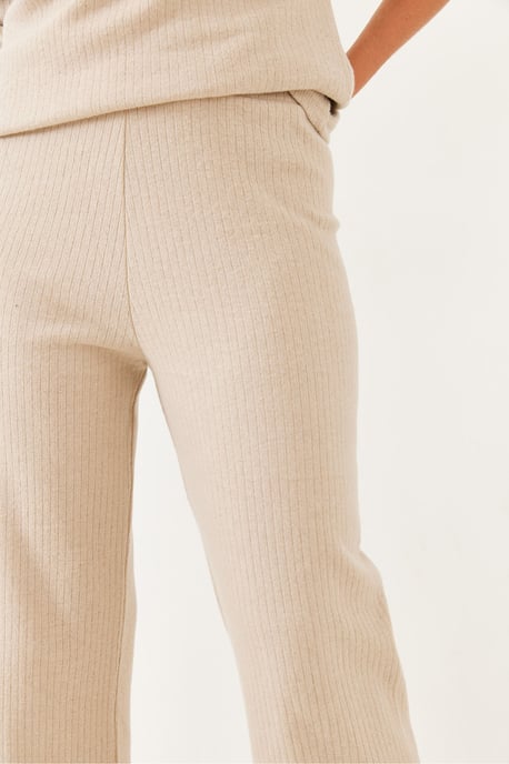 Rippstrukturiertes Crewneck-Pullover- und Hosen-Set - Image 3