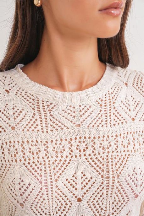 Strickpullover mit strukturiertem Muster und Rundhalsausschnitt - Image 6