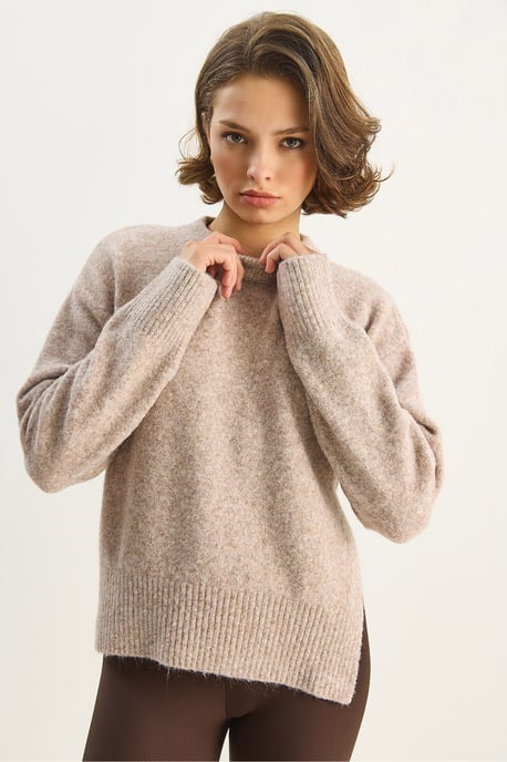 Dicker Übergröße Rundhalsstrickpullover - Image 3