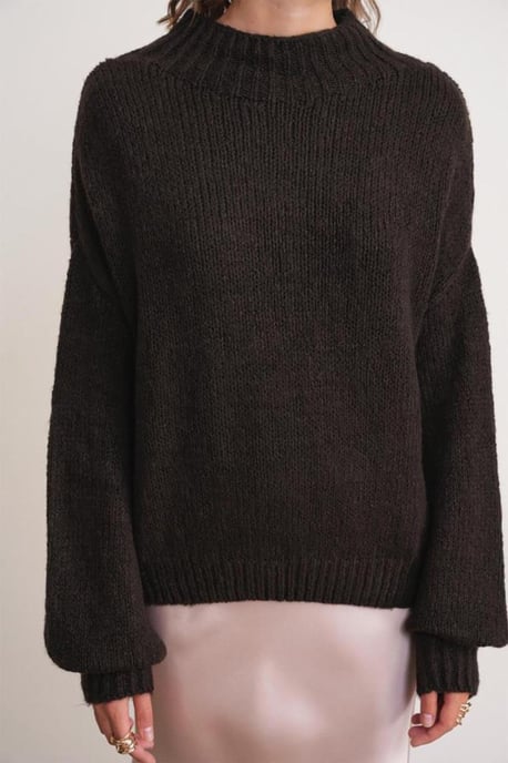 Lässiger Schnitt Rundhals Dickstrickpullover - Image 4