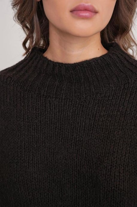 Lässiger Schnitt Rundhals Dickstrickpullover - Image 6