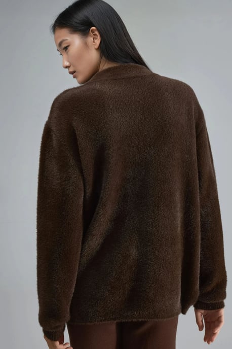 Oversize Teddy-Bär Plüschpullover - Image 3