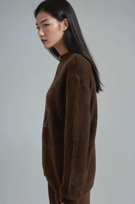 Oversize Teddy-Bär Plüschpullover - Image 4