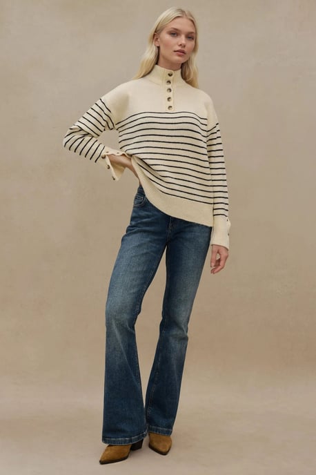 Knopfleiste Strickpullover - Image 6