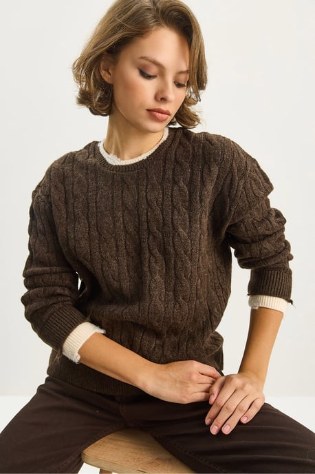 Haargflechtmuster Pullover - Image 3