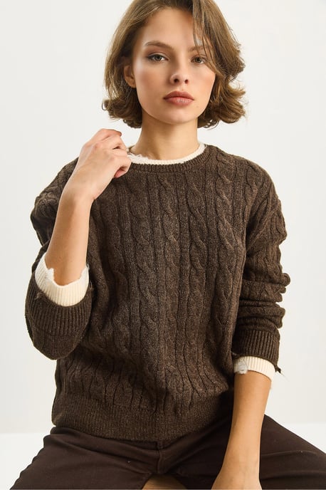 Haargflechtmuster Pullover - Image 4