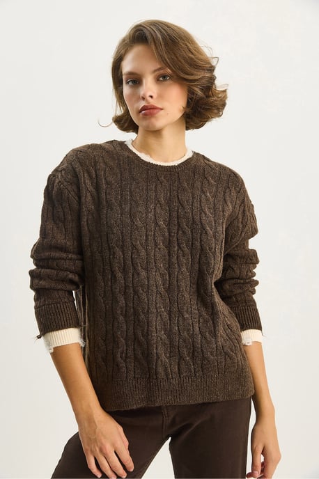 Haargflechtmuster Pullover - Image 5