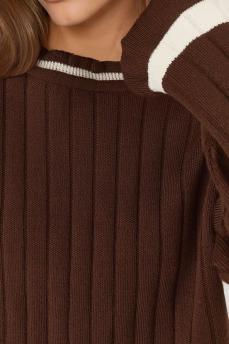 Gestreifter Strickpullover mit Rundhalsausschnitt - Image 6