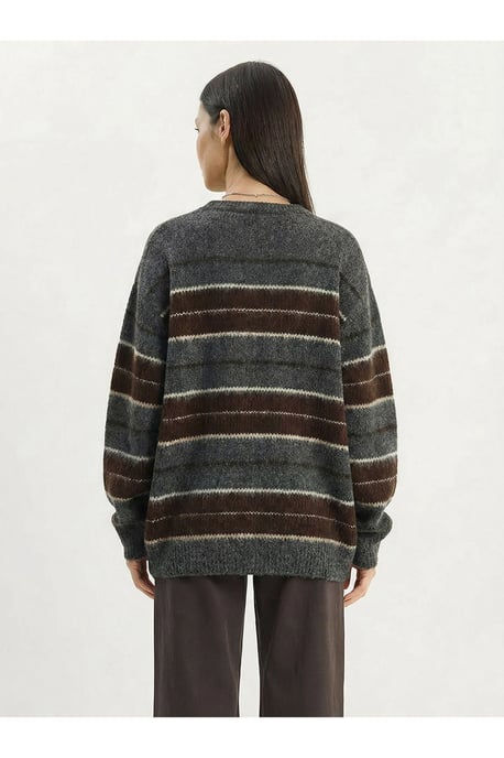 Gestreifter Strick-Pullover mit Rundhalsausschnitt - Image 5