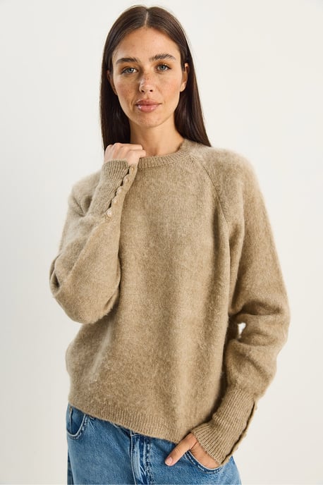 Pullover mit Knopfdetails an den Ärmelbündchen - Image 4