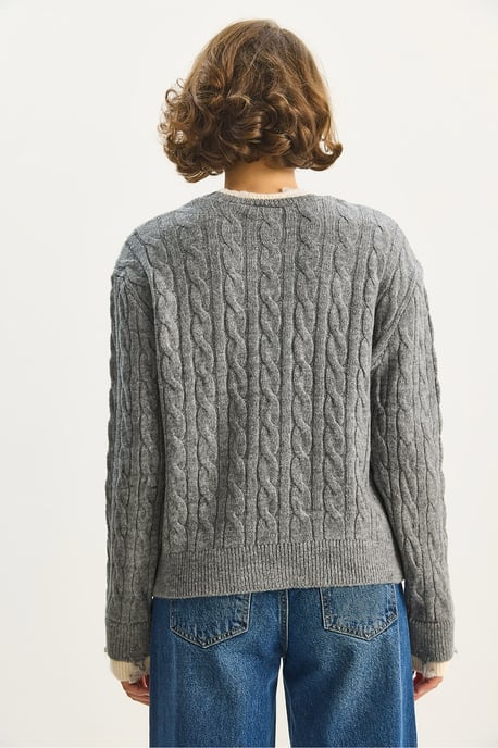 Haarzopf-Muster-Pullover - Image 6