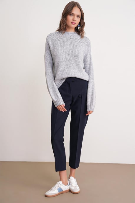 Lässiger Crewneck-Dickstrickpullover - Image 2