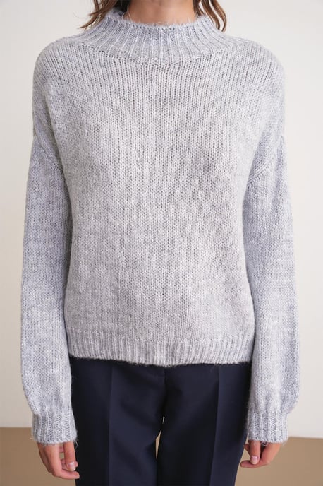 Lässiger Crewneck-Dickstrickpullover - Image 5