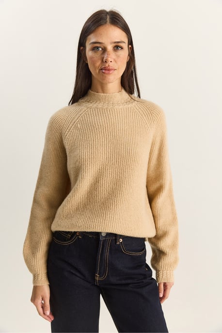 Oversized Rundhalsausschnitt Strickpullover - Image 5