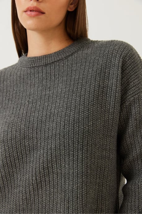 Fransiger Rundhalsausschnitt Crop-Pullover - Image 4