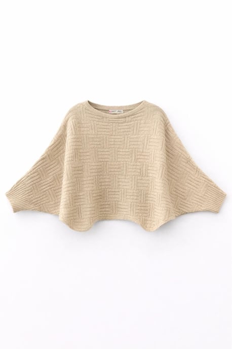 Übergroßer strukturiert gerippter Rundhals-Pullover - Image 2