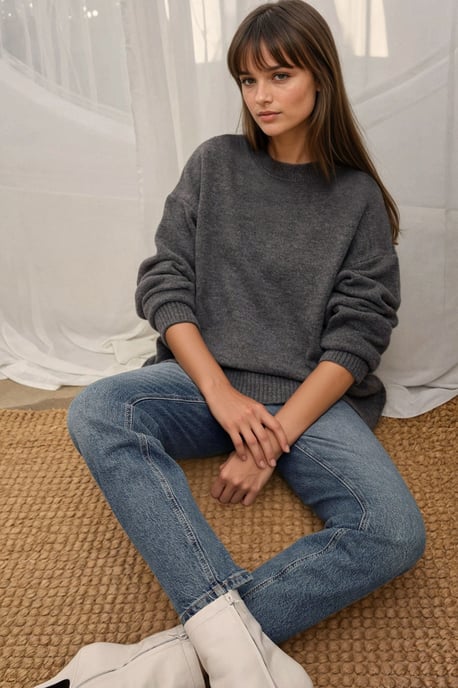 Gemütlicher Rundhalsstrickpullover - Image 2