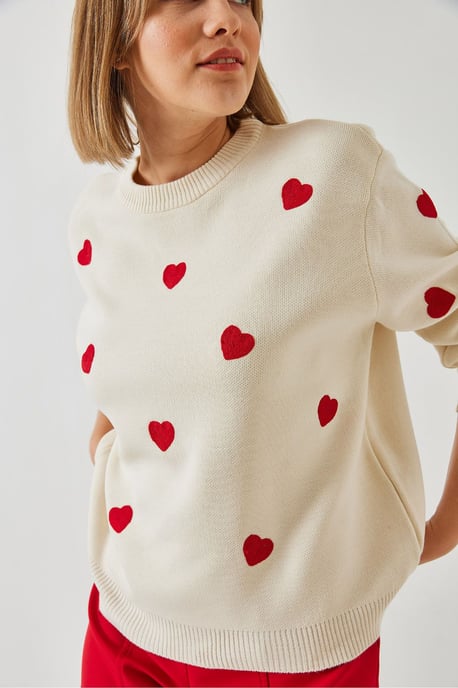 Bestickter Rundhals-Relaxed-Fit-Pullover - Image 3