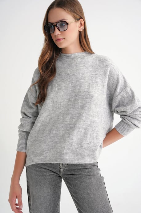 Rippstrickpullover mit Haargflechtmuster - Image 4