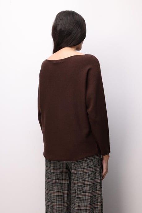 Bootsausschnitt Ribstrickpullover - Image 4