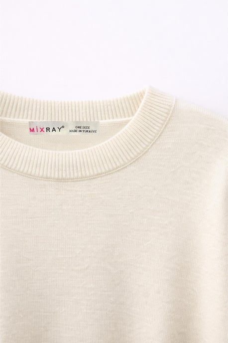 Übergroßer gerippter Strickpullover - Image 2