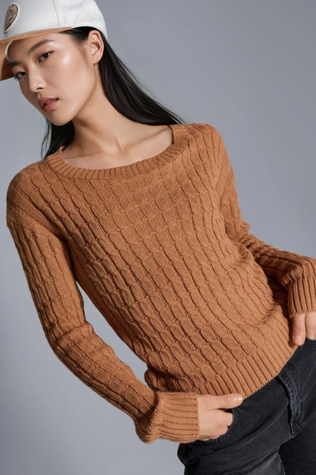 Bootsnacken-Kabelstrickpullover - Image 1