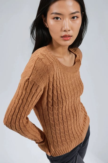 Bootsnacken-Kabelstrickpullover - Image 2