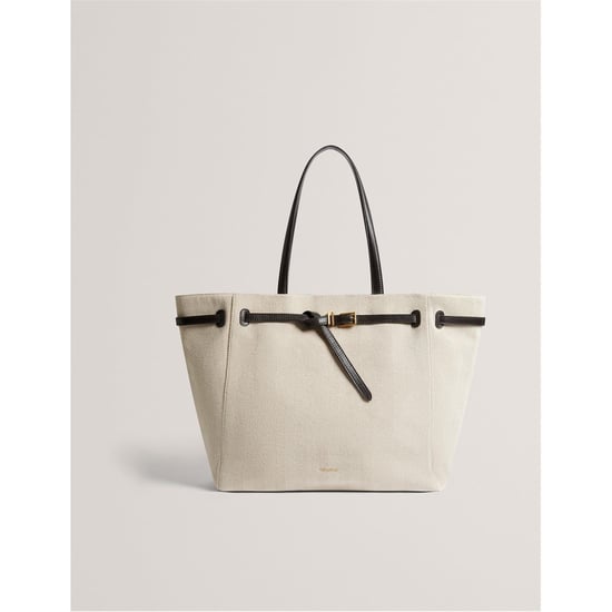 Damen Ted Baker Canvas Tote mit Logo in Braun-Schokolade - Image 1