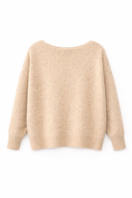 Übergroßer Bootsausschnitt-Strickpullover - Image 3