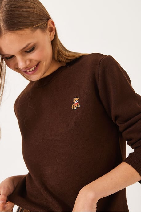 Bestickter Rundhals-Pullover - Image 4
