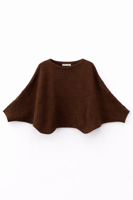 Übergroßer strukturierten Rippstrickpullover mit Rundhalsausschnitt - Image 2