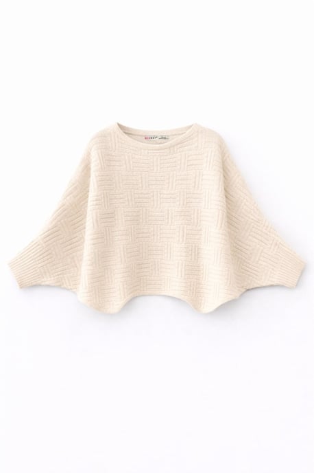 Oversized Texturierter Rippstrick Pullover mit Rundhalsausschnitt - Image 2