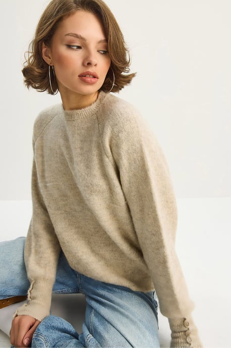 Pullover mit Knopfmanschetten-Detail - Image 2