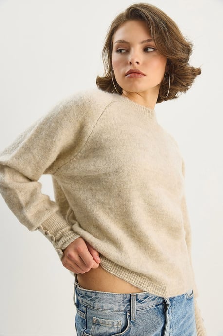 Pullover mit Knopfmanschetten-Detail - Image 5