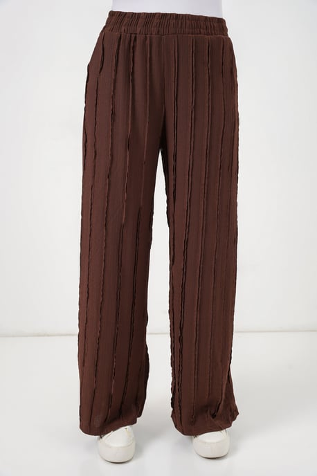 Weite Texturierte Pull-On-Hosen - Image 2