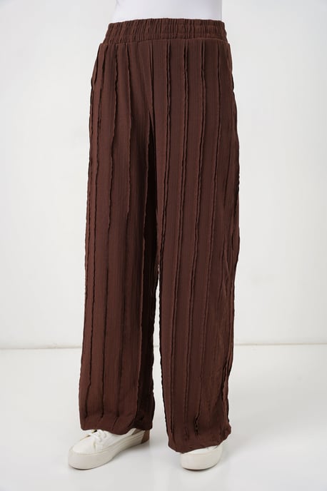 Weite Texturierte Pull-On-Hosen - Image 4