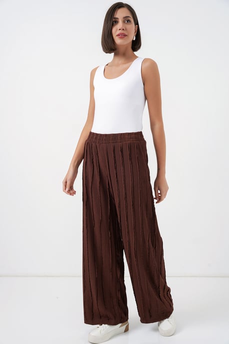 Weite Texturierte Pull-On-Hosen - Image 5