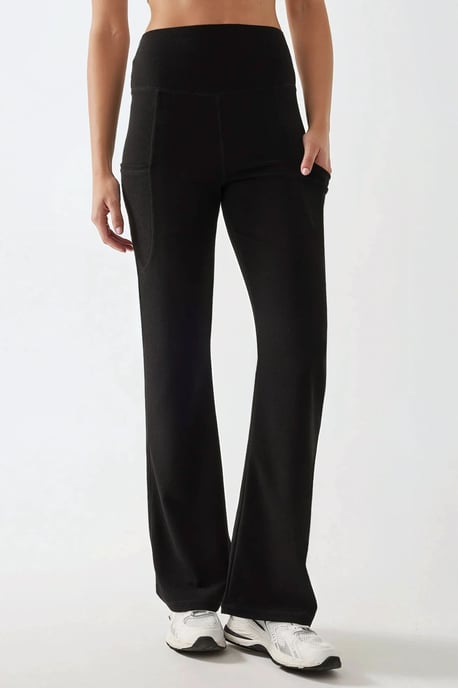 Hoch geschnittene weit geschnittene Crepe-Hose - Image 3
