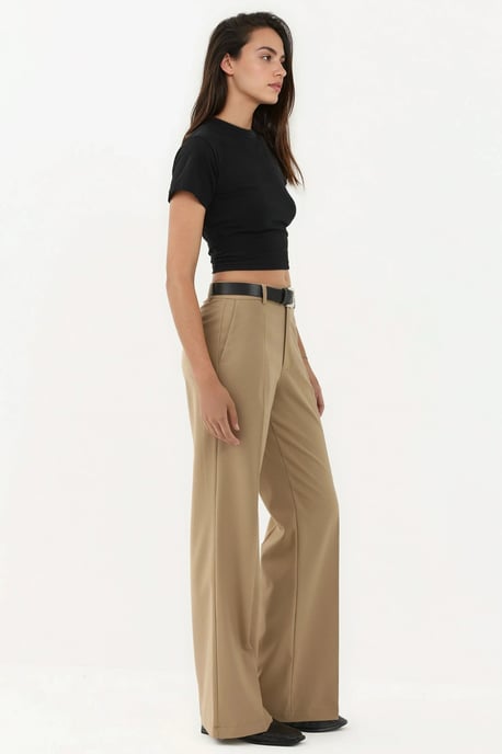 Viskose-Mix Gerade Schnitt Hose - Image 3