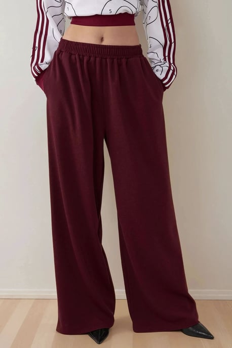 Weite Jersey-Hosen mit elastischem Bund - Image 2
