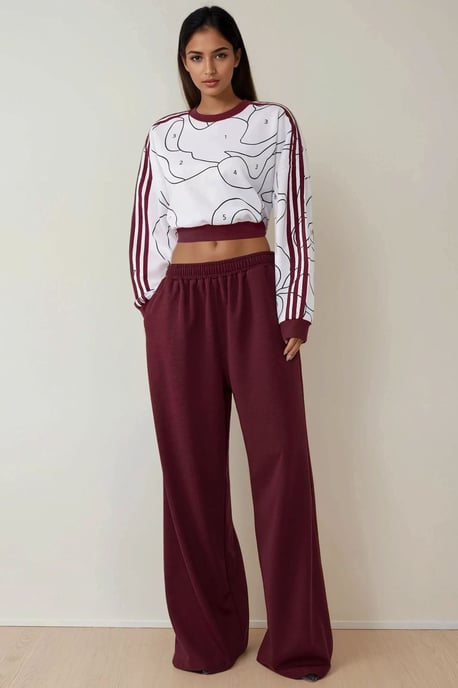 Weite Jersey-Hosen mit elastischem Bund - Image 3